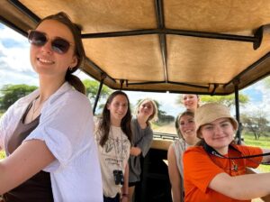 Calgary Academy International Travel Studies students on a safari in Tanzania in 2023