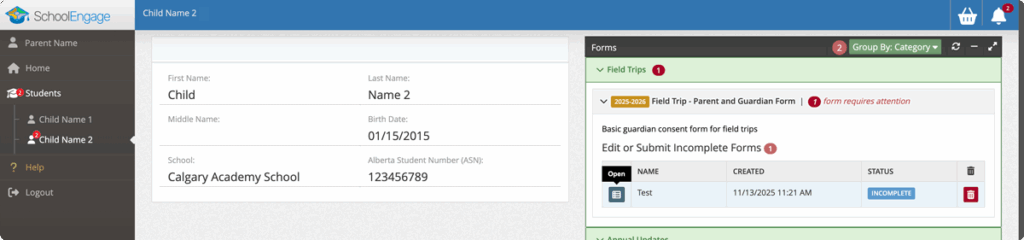 SchoolEngage - Field Trips