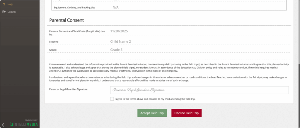 SchoolEngage - Sign Form